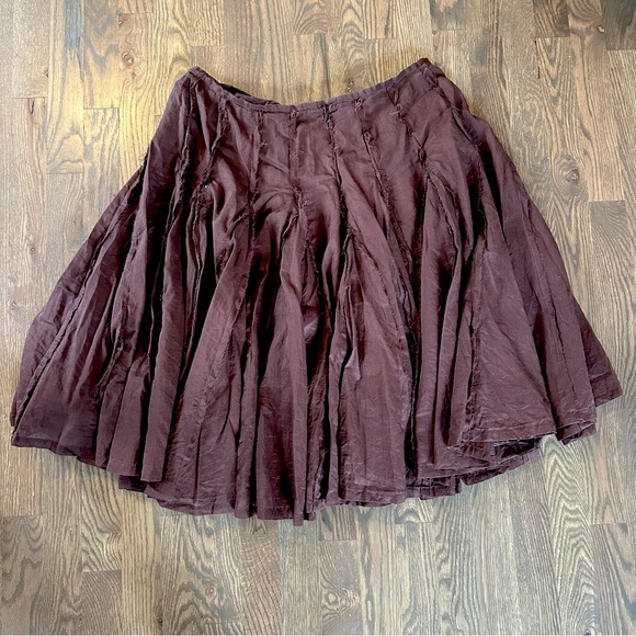 Anthropologie Odille Brown Skirt, 25” long, size 14 - Picture 2 of 5